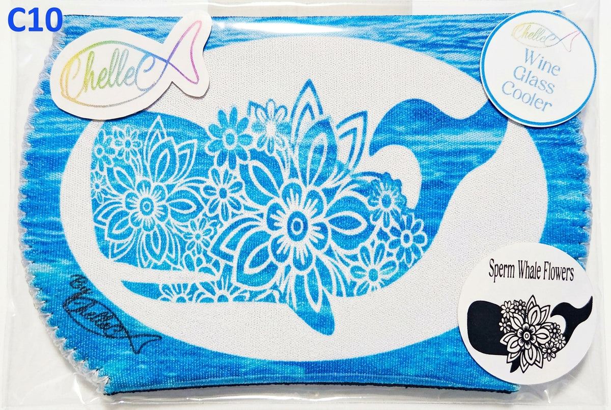 C10 Wine Glass Cooler - Sperm Whale Flowers