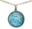 C140 Whales in Circle Pendant on Blue, 20mm – ChelleC Designs