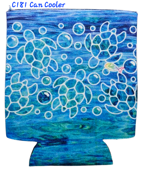 C181 Can Cooler Turtle Bubbles