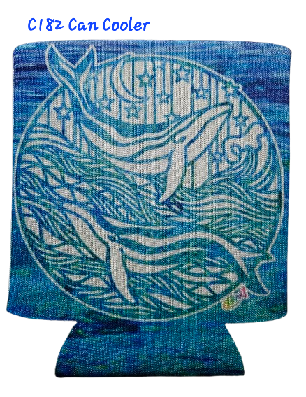C182 Can Cooler Whales in Circle