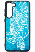 C208 Phone Cover Samsung S23+ - Turtle Filigree Flowers on Shell