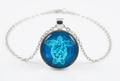 C211 Turtle Pendant on Blue, 25mm – ChelleC Designs