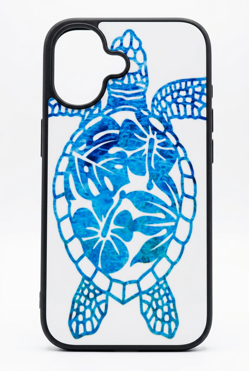 C214 Phone Cover iPhone 16 Turtle Hibiscus Filigree