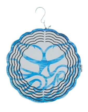 C242 Wind Spinner - Whale Tail in Circle