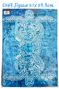 C243 Jigsaw A4 - Turtle Hibiscus Filigree