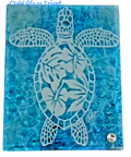 C244 Glass Trivet - Turtle Hibiscus Filigree
