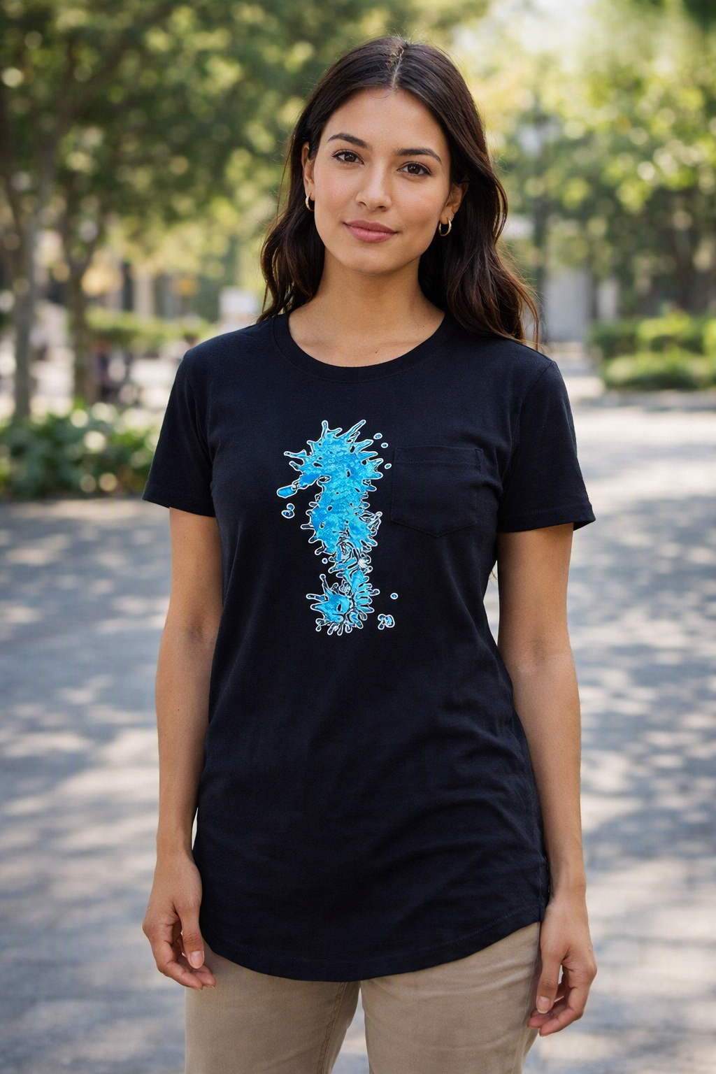 Adult Tee – C295 ChelleC Designs - Seahorse