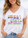 Adult Tee –C305  ChelleC Designs - Life Is A Beach