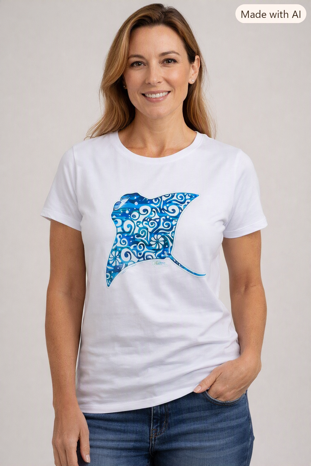 Adult Tee – C312 ChelleC Designs - Manta Filigree