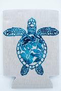 C54 Can Cooler - Turtle Hibiscus Filigree