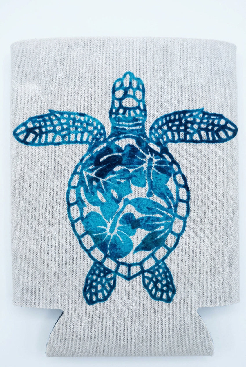 C54 Can Cooler - Turtle Hibiscus Filigree