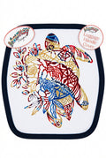 M104 Luggage Handle Cover Turtle Filigree Blue Stingray