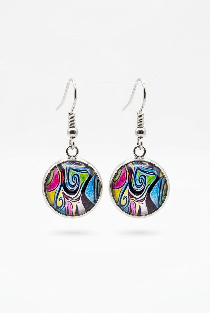 Earrings – Mumsy Designs - Magic Mushroom Blue