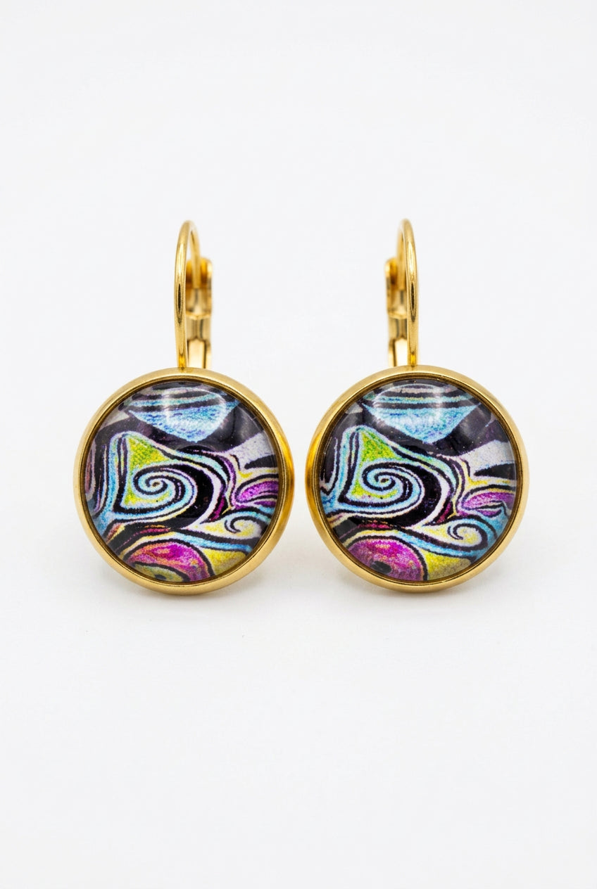Earrings – Mumsy Designs - Magic Mushroom Blue