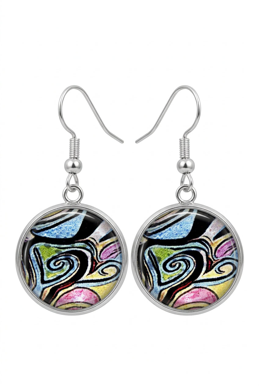 Earrings – Mumsy Designs - Magic Mushroom Blue