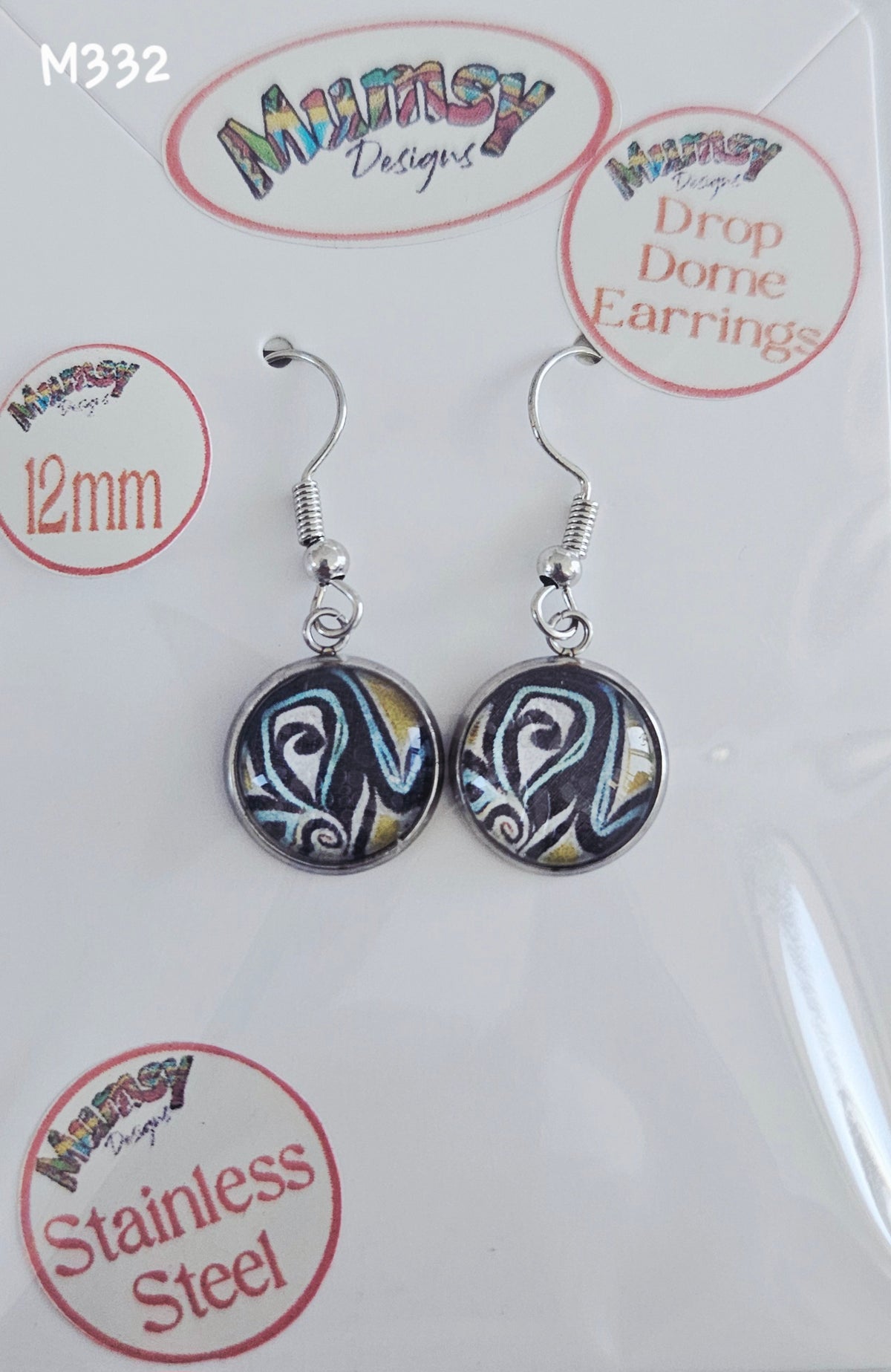 Earrings – Mumsy Designs - Magic Mushroom Blue