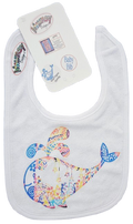 M409 Small Baby Bib - Baby Whale Spurt on Queen Bee