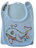 M424 Small Baby Bib - Whale Baby on Teleformin Wall Art