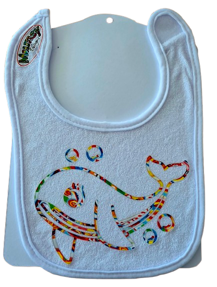 M424 Small Baby Bib - Whale Baby on Teleformin Wall Art