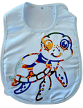 M425 Large Sateen Baby Bib - Turtle Baby Cute on Cannibal