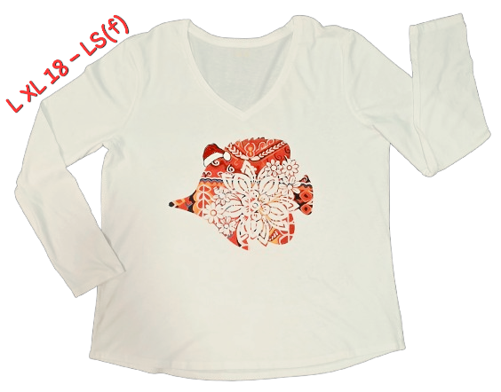 Adult Tee – M428 Mumsy Designs - Xmas Tee - Tropical Fish on Warrior