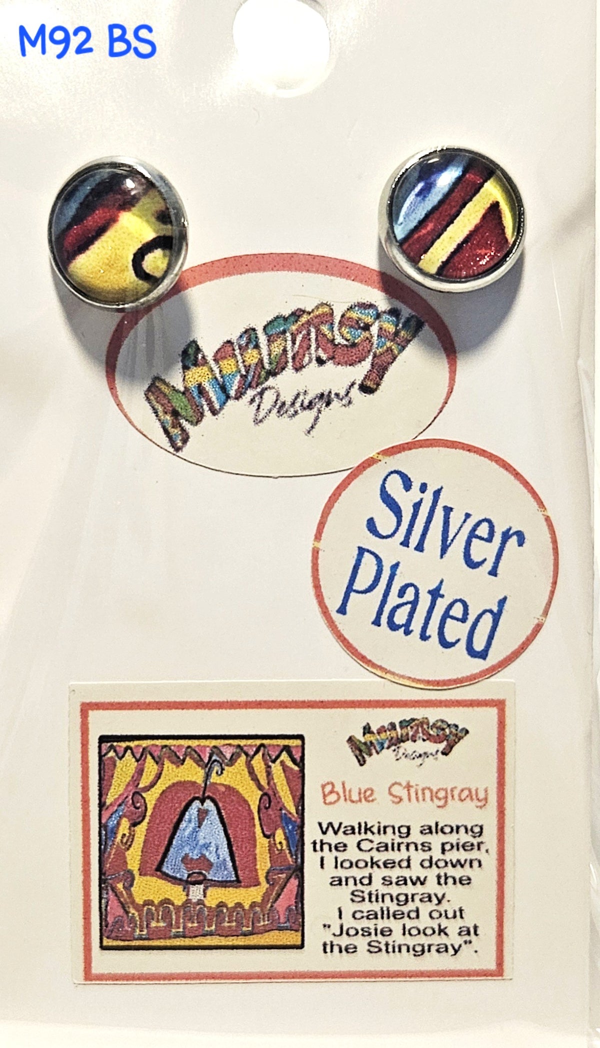 Earrings – Mumsy Designs - Blue Stingray